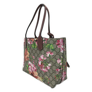 Gucci floral Tan Flower GG Supreme bag Pink Tote Reversible GG Blooms